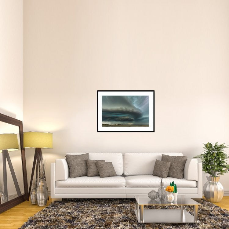 "Huge Supercell" Framed Digital Print by Guy Prince, 44x32"