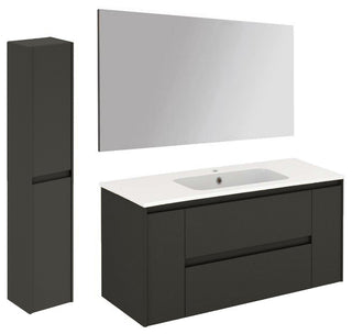 WS Bath Collections Ambra 120 Pack 2 Ambra 48" Wall Mounted - Gloss Anthracite