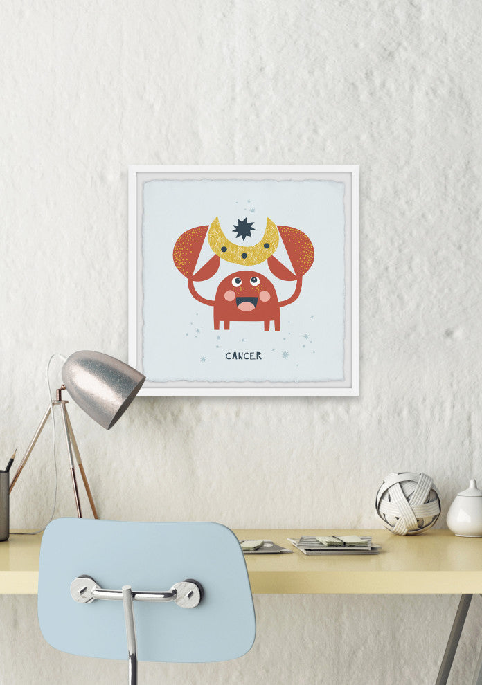 "Cancer" Framed Painting Print, 18x18