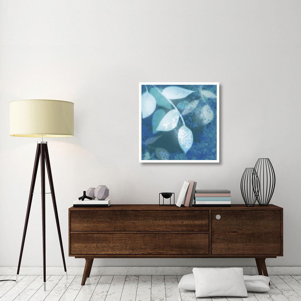 "Ink Leaves I" Digital Paper Print by Sue Schlabach, 32"x32"