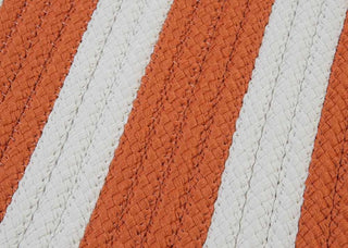 Stripe It TR19 Tangerine Indoor/Outdoor Area Rug, Rectangular 8'x11'