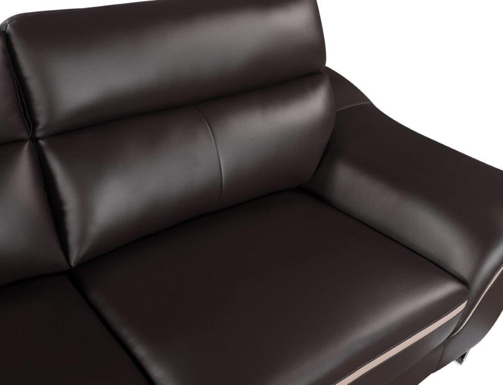 Giuliano Contemporary Premium Leather Match Chair Brown