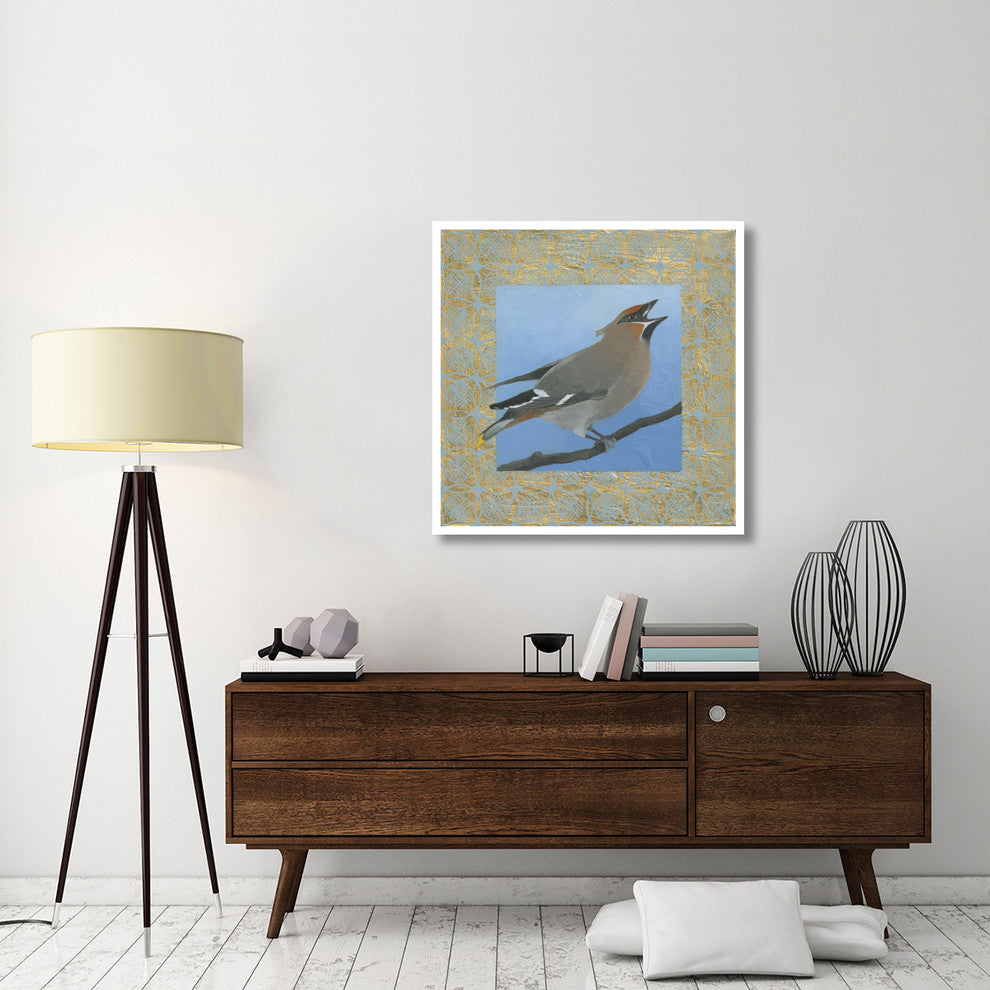 "Cedar Waxwing" Digital Paper Print by Kathrine Lovell, 38"x38"