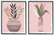 Eccentric Tropical Fern Leaves Abstract Plant Vase, 2pc, each 16 x 20