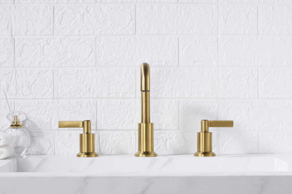 Ultra Faucets UF5700X Two Handle Bathroom Widespread Faucet, Brushed Gold