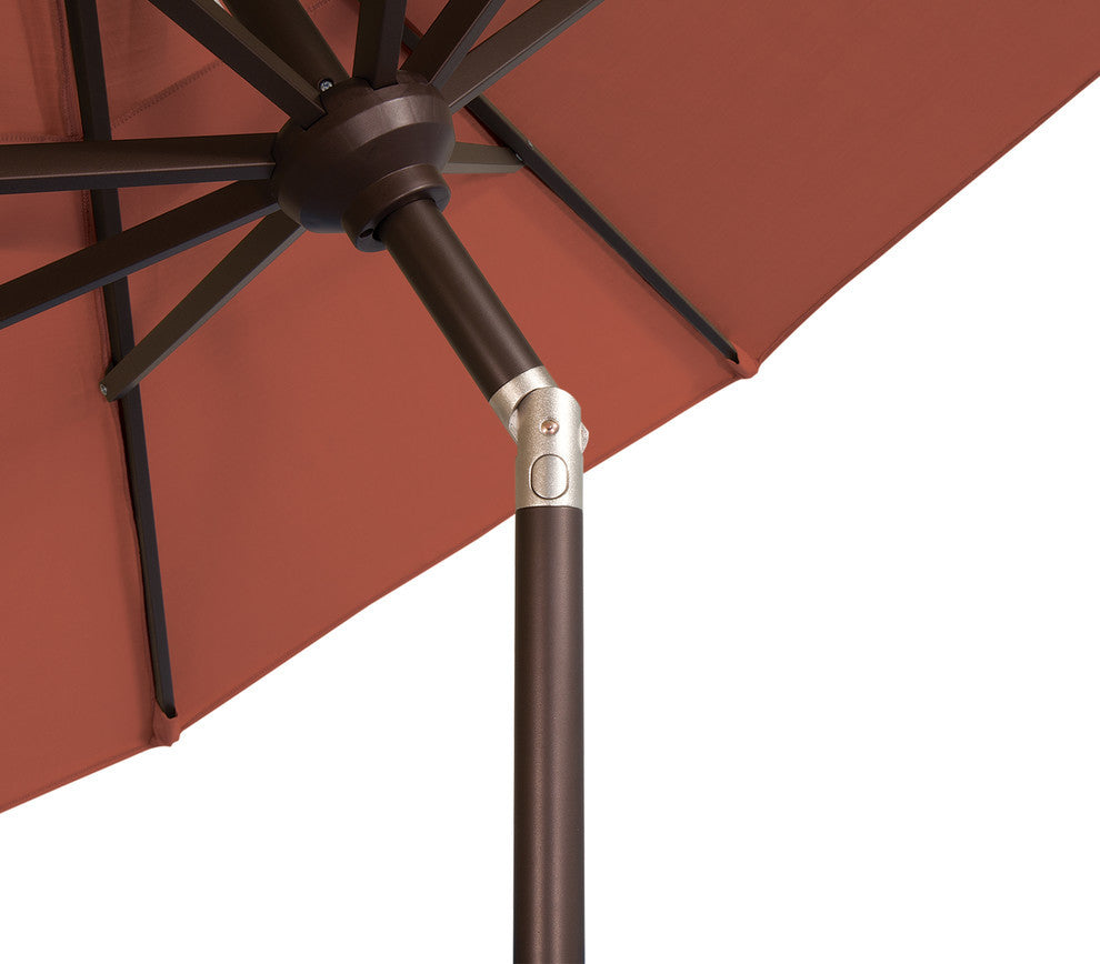 Catalina 9' Octagon Market Umbrella, Deep Red, Polyester Fabric