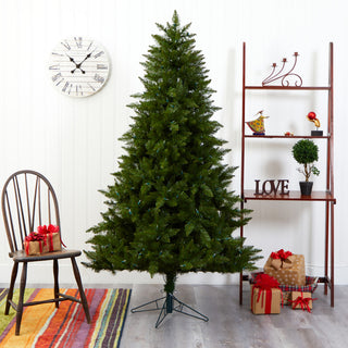 6.5' Vermont Spruce Faux Xmas Tree W/ Multifunction Lights & Bendable Branches