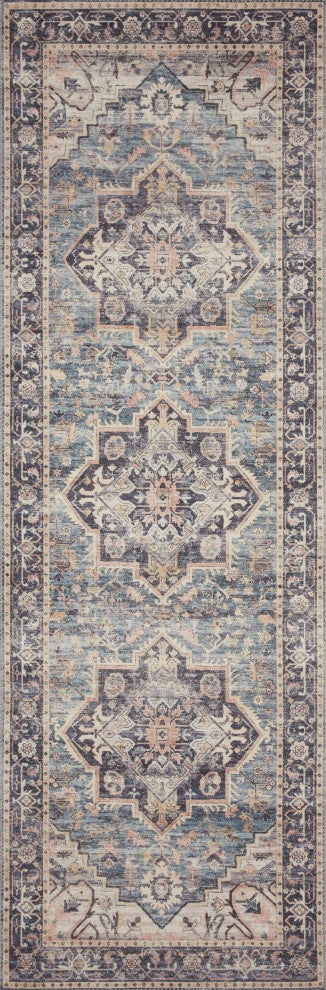 Loloi II Printed Hathaway Navy/Multi Area Rug, 2'x5'