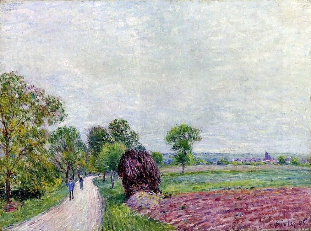 Alfred Sisley Countryside near Moret, 21"x28" Wall Decal Print