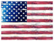 American Flag Wooden Block