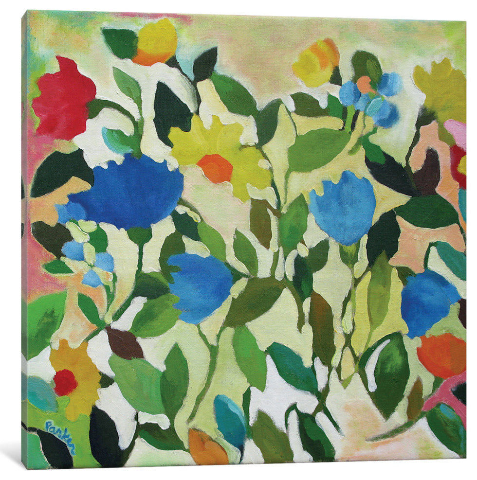 "Blue Tulips" by Kim Parker, 18x18x1.5