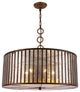Frisco 6-Light Adjustable Chandelier, Dark Antique Brass