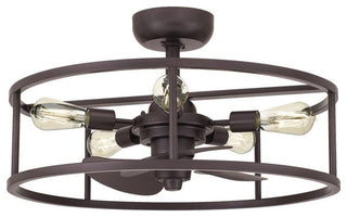Quoizel NHR3124WT Five Light Fandelier, Western Bronze Finish