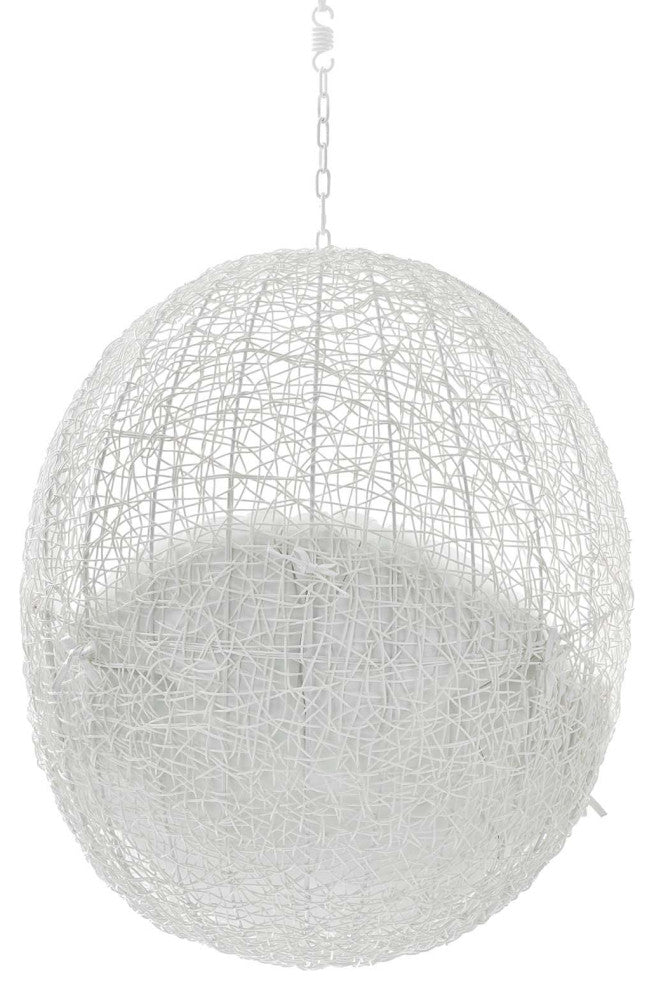 Swing Lounge Chair, Sunbrella, White, Outdoor Patio Balcony Cafe Bistro Garden