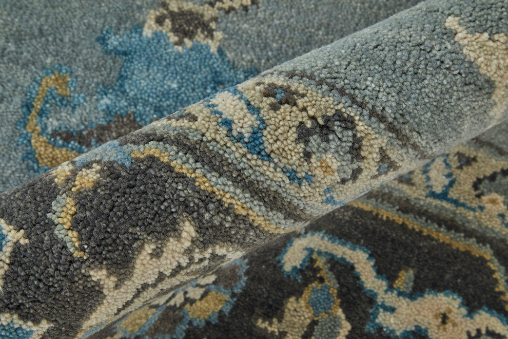Weave & Wander Alden Rug, Steel/Chocolate, 7'9"x9'9"