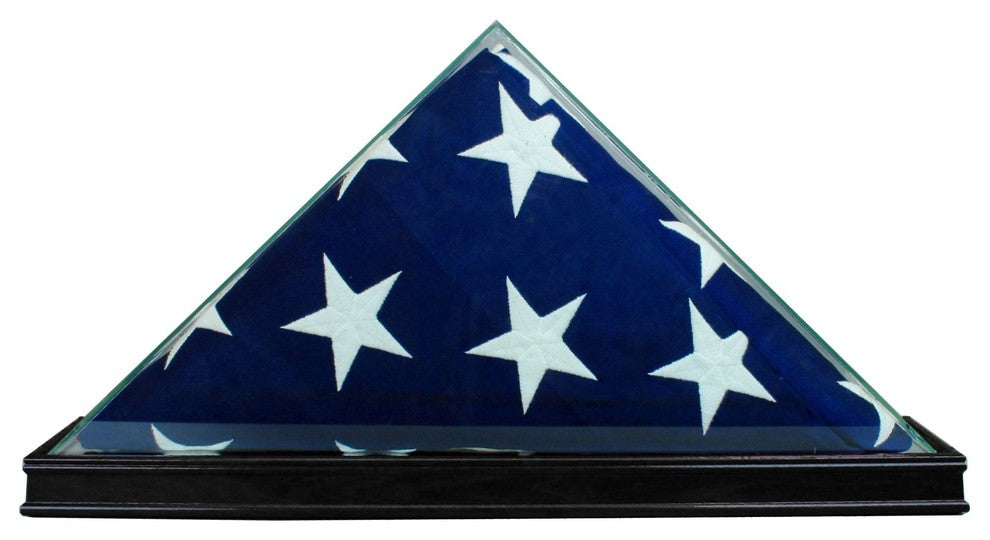 Table Top Flag Case for a 3 x 5 Flag, Black