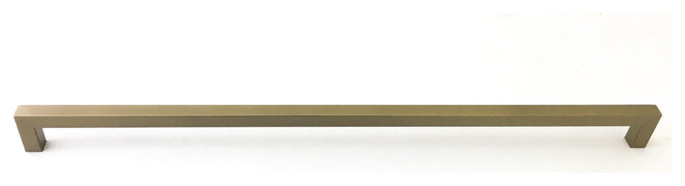 Square Bar Pull Cabinet Handle Gold Champagne Stainless 12 mm., 18"