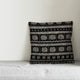 Black Mudcloth Pattern 18"x18" Outdoor Throw Pillow