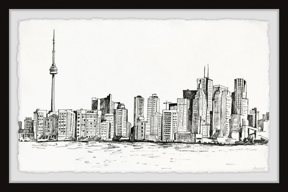 "Towering CN Tower" Framed Painting Print, 30x20