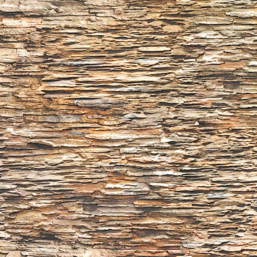 Brown Slate 3D Wall Panels, Set of 10, Covers 66 Sq Ft