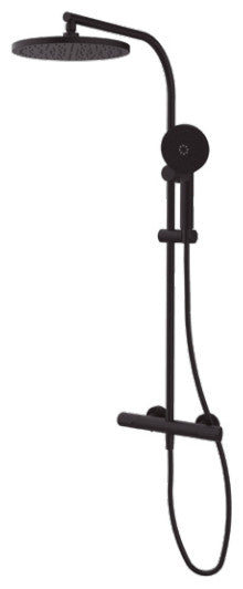 Dry Thermostatic shower with column, Black, Standar