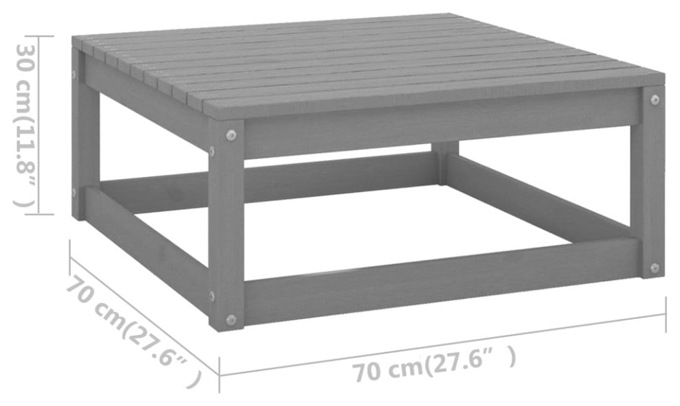 vidaXL Patio Footstools With Cushions 2 pcs Solid Pinewood