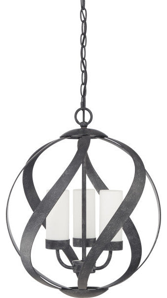 Blacksmith 3-Light Pendant, Old Black Finish