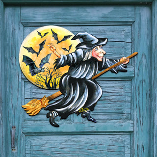 Halloween Witch Wooden Door Hanger