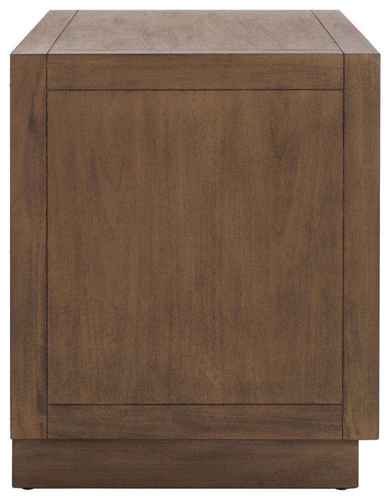 Safavieh Couture Steve 2 Drawer Wood Nightstand, Brown