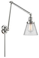 Cone Swing Arm With Switch, Polished Chrome, Clear, Clear