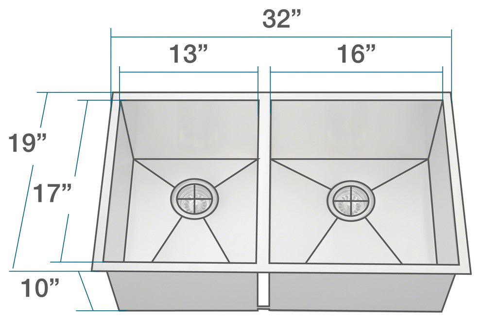 The Polaris POR2233 16 Gauge Kitchen Ensemble