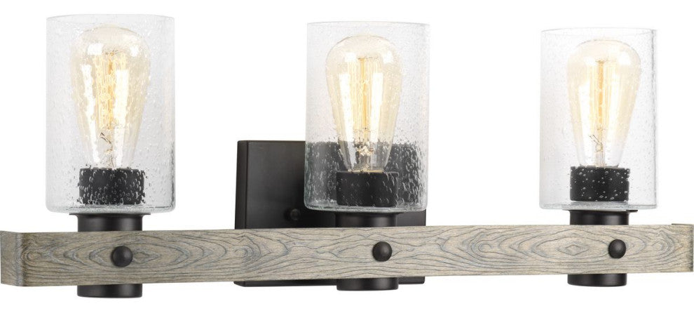 Progress Gulliver 3-Light Bath Vanity P300125-143, Graphite