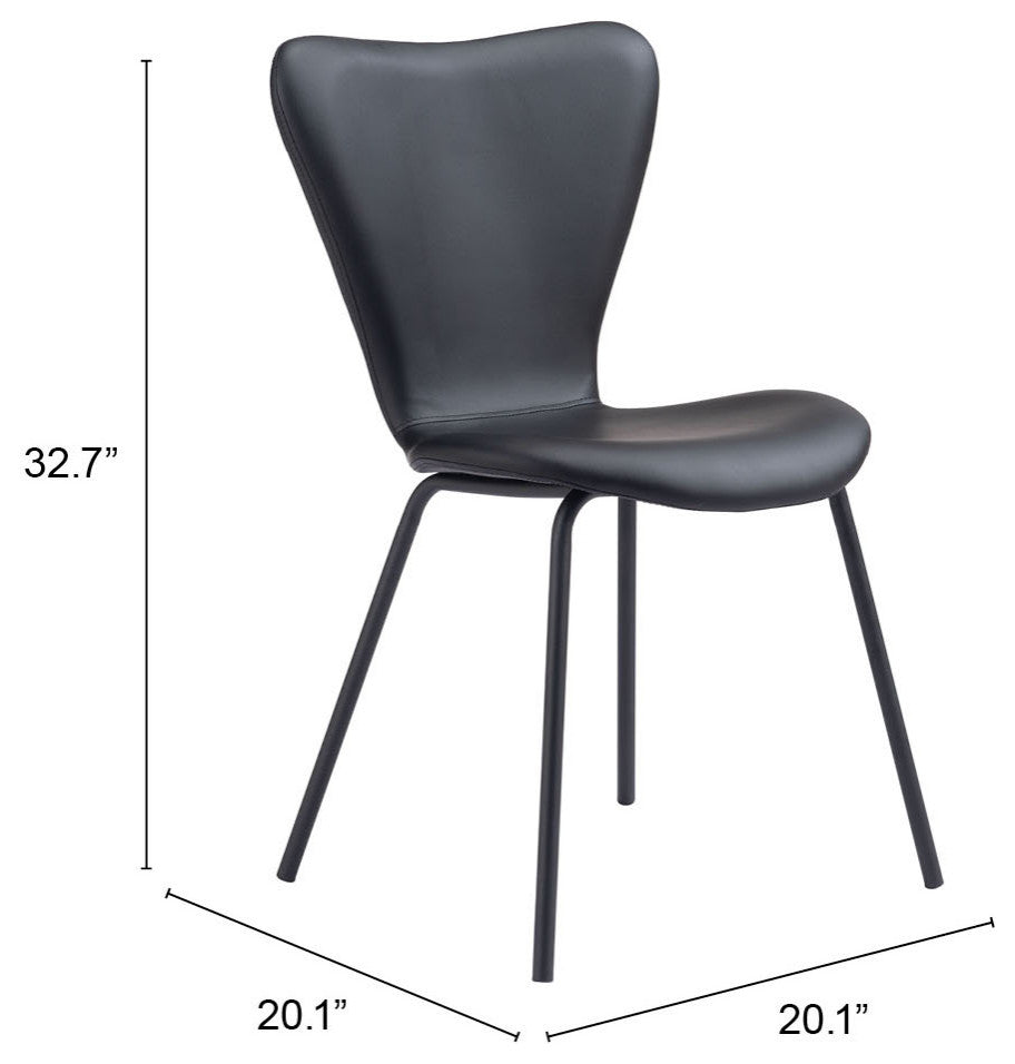 Torlo Dining Chair, Set of 2 Black