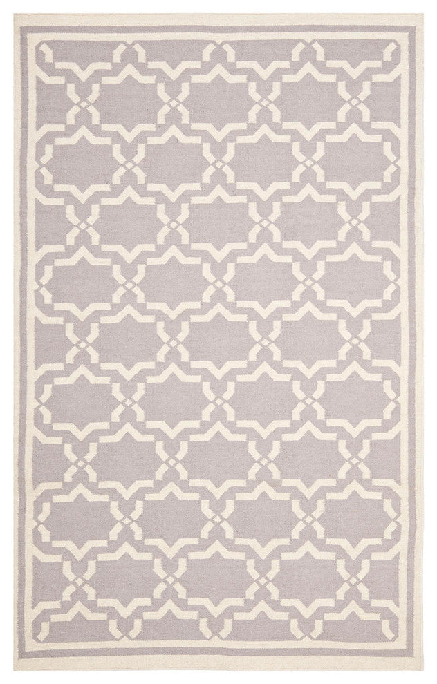 Safavieh Dhurries Dhu545G Gray, Ivory Area Rug