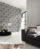 B&W 3, Black and White Look Black, White Wallpaper Sample, Modern Wall Decor