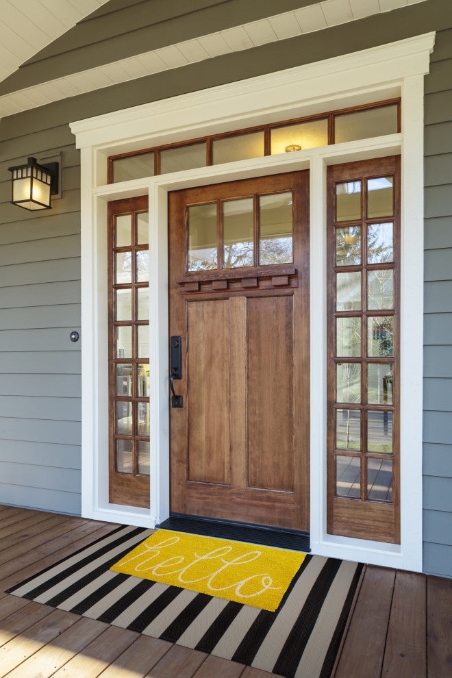 Yellow Hello Doormat