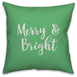 Merry & Bright, Light Green 18x18 Throw Pillow