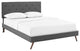 Tarah King Platform Bed with Round Splayed Legs