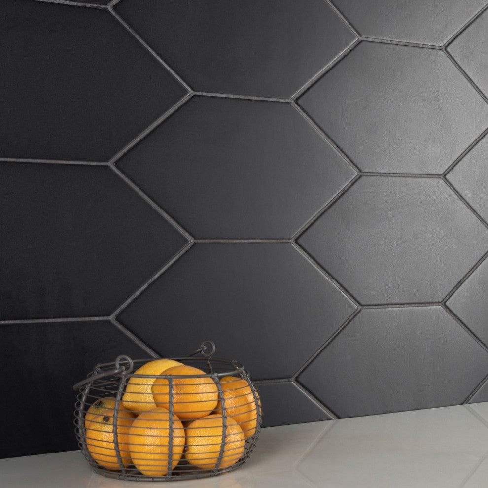 Textile Basic Kayak Black Porcelain Floor and Wall Tile