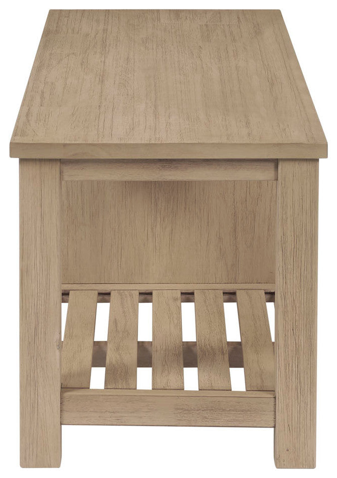 Tiburon KD TV Bench, Drifted Sand