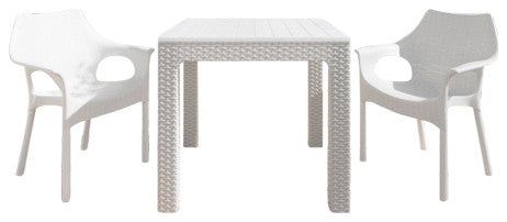 Cambridge Chairs With Solora Table 5-Piece Set, White