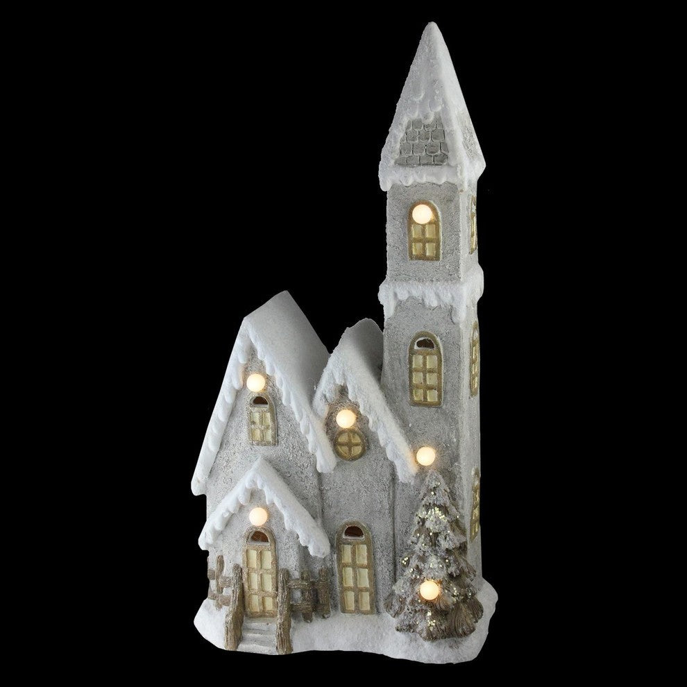 24.5" LED Lighted 3-Tier Musical House Christmas Decoration
