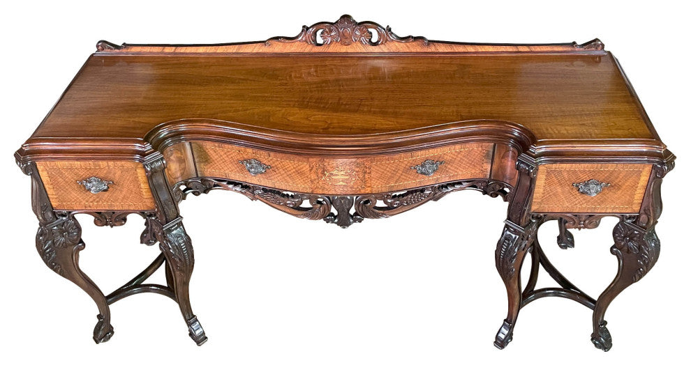 Antique Walnut Inlaid Sideboard