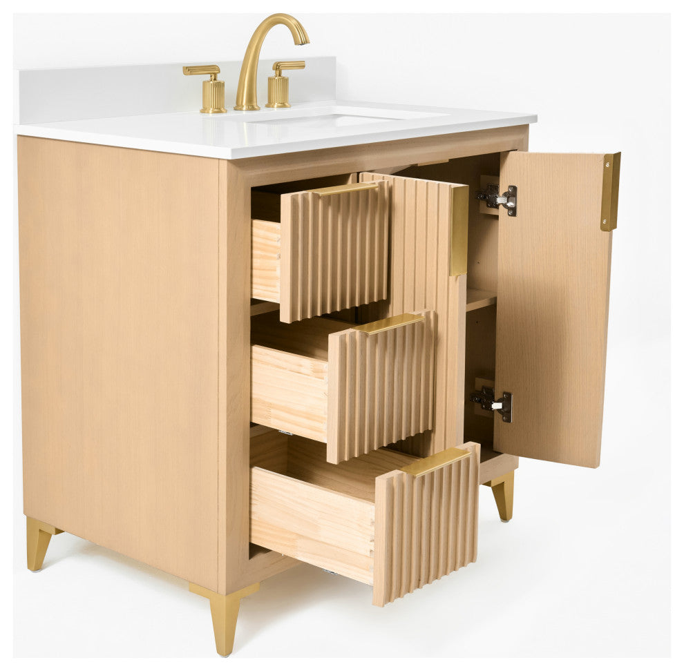 Turlington Bath Vanity Set, Oak, 36"