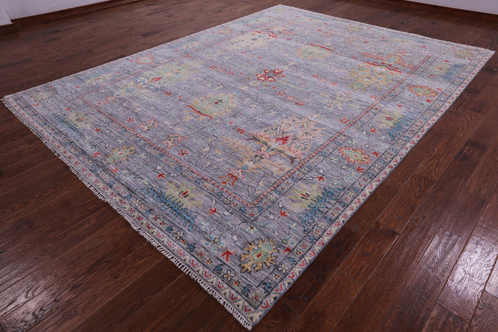 Handmade Turkish Oushak Wool Rug 9' 0" X 12' 0" - Q15608