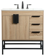 Elegant Decor VF48832MW 32" Single Bathroom Vanity, Mango Wood
