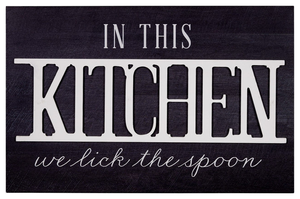 In This Kitchen We Lick The Spoon Wall Art