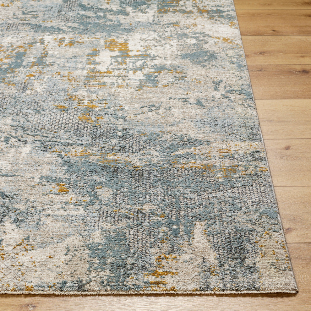Surya Dresden DRE-2300 Machine Woven Area Rug, Taupe, 5'3" x 5'3"