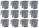YBM Home Square Plastic Wash Cup, long-lasting, Grey, 12