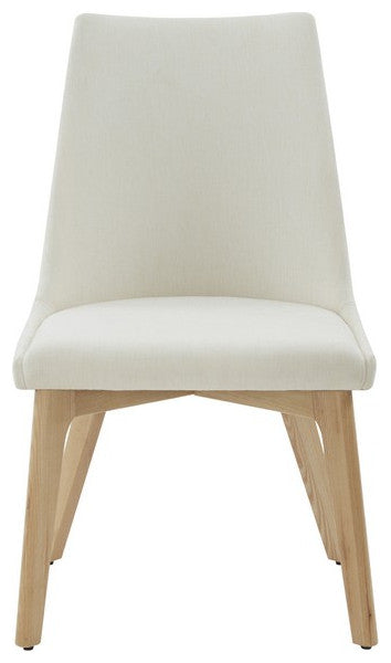 Safavieh Couture Sandralynn Linen Dining Chair Ivory / Natural